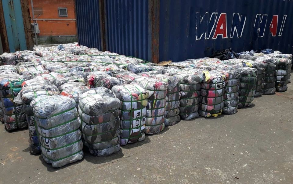 These are the bales of ukay ukay worth P4.5 million intercepted by the Cebu Customs.