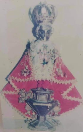 STO. NIÑO DE MALITBOG. A color picture of the Sto. Niño de Malitbog before it was lost in the late 1980s.| Photo courtesy of Francis Ong