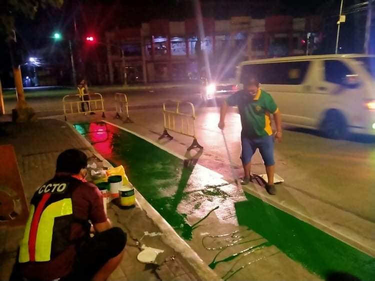 painting bike lanes