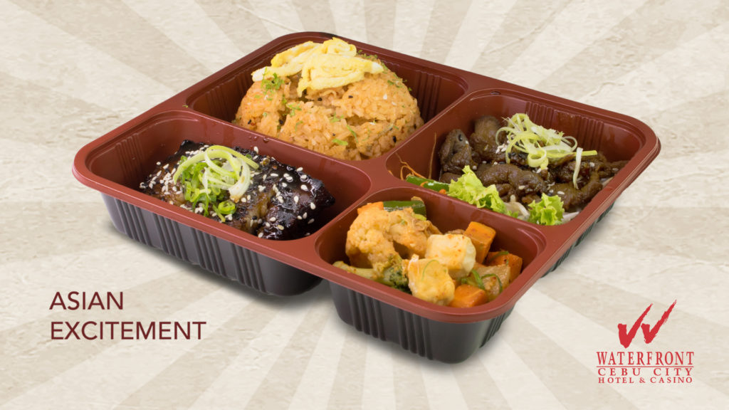 Bento box with food