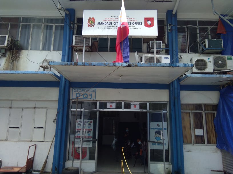 This is the facade of the entrance of the Mandaue City Police Office. The police are recommending measures to an upcoming meeting with Mayor Jonas Cortes. CDN Digital | Mary Rose Sagarino