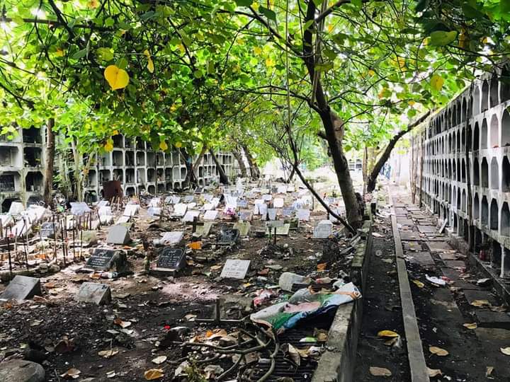 No visitor is seen in one of the areas of the cemetery in Talisay City, a week since the start of visitation of cemeteries has been allowed.