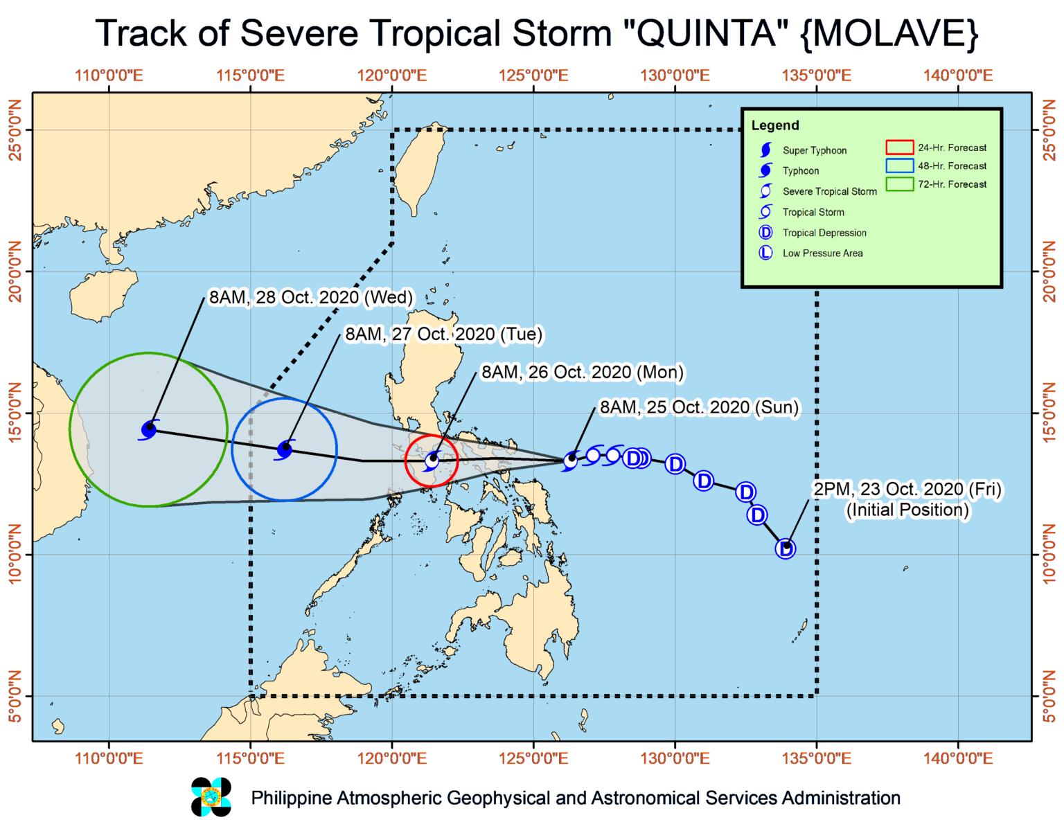 Typhoon Quinta update Signal No. 3 in parts of Batangas, Mindoro
