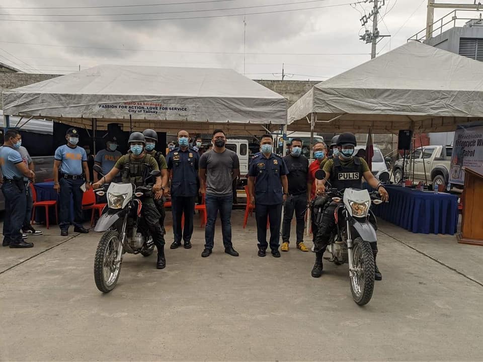 The motorcycle wiper patrol team (MWP) of the Talisay City police has been relaunched on November 5, 2020.