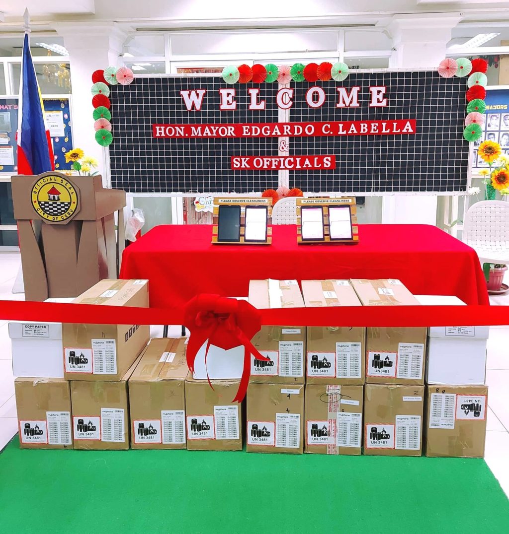 These are the donated tablets for Cebu City's learning hubs. | Photo Courtesy of Mayor Edgardo Labella 