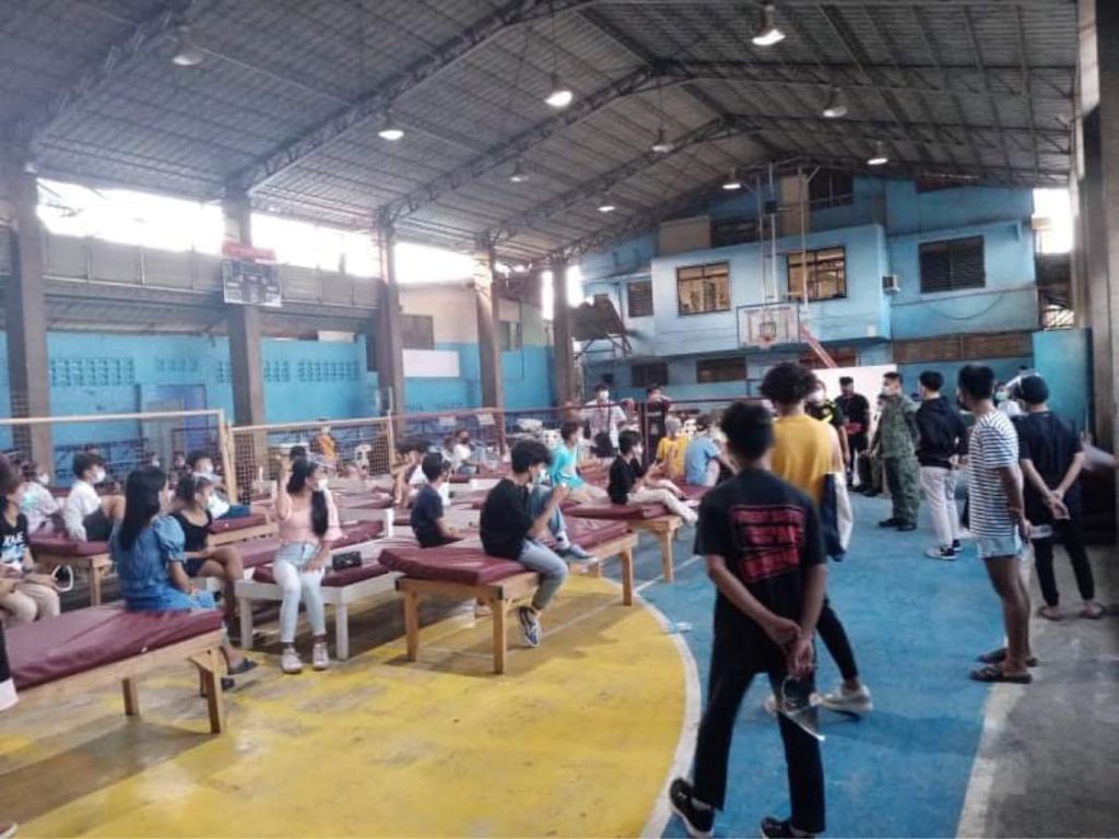 The Cebu City government is opening more holding centers for quarantine violators in the city such as the Barangay Tejero gym in photo. | Photo courtesy of Probe