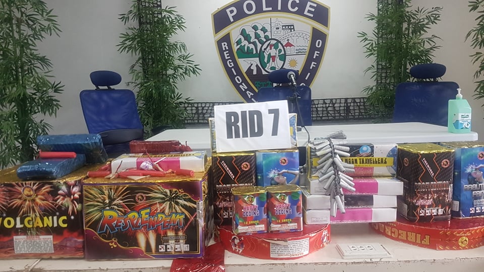 These are some of the confiscated illegal firecrackers by the Police Regional Office in Central Visayas or PRO-7 since Christmas until today, New Year's Eve. | Delta Letigio