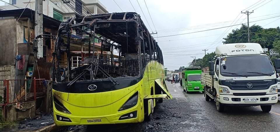 Bus catches fire in Consolacion, no people injured