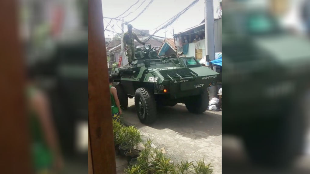 Sinulog in Sawang: Police, armored vehicles from military