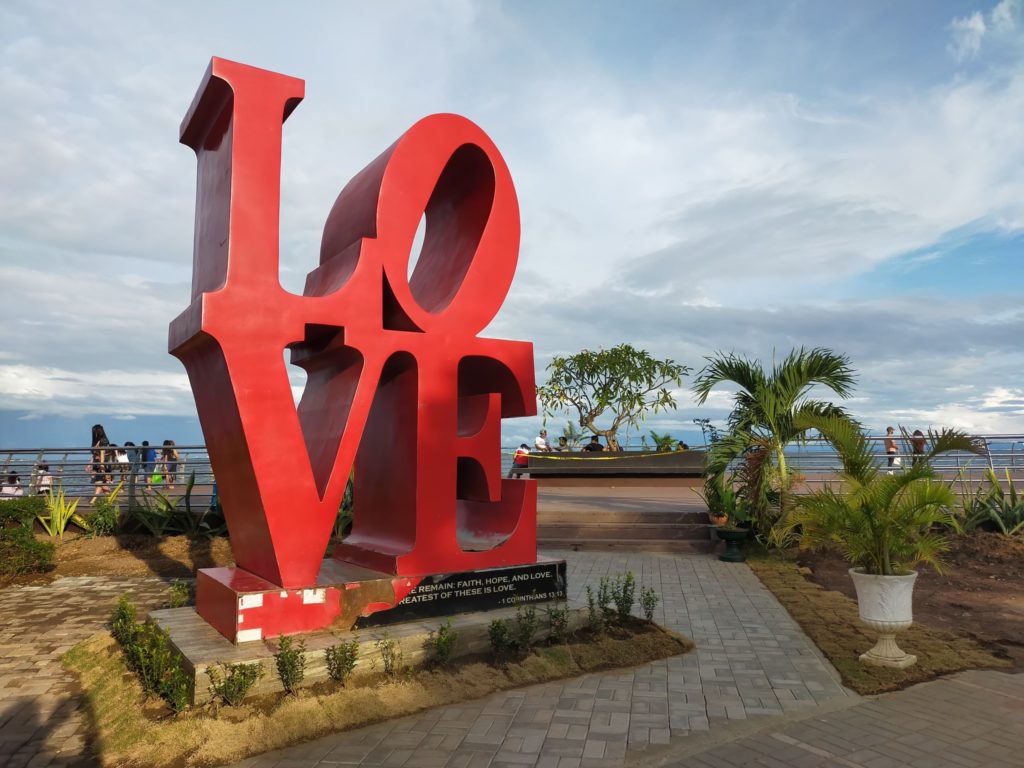 Naga City Boardwalk's Love statue is up not only on Valentine's Day but for the whole year round.