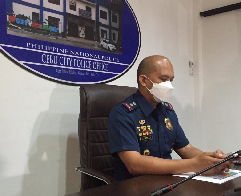 CCPO official on health quarantine operations. In photo is Police Lieutenant Colonel Wilbert Parilla, deputy director for operations of the Cebu City Police Office (CCPO).