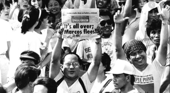 Legal Bytes: Martial Law from the Supreme Court perspective. In photo is the people celebrating during the Edsa People Power 1986 | Inquirer file photo