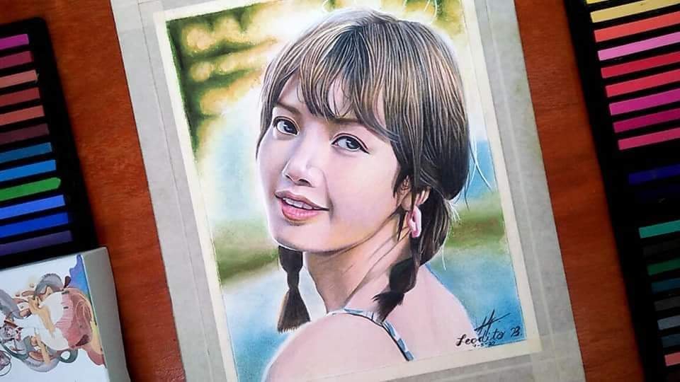 DANAO LAD WINS SOUTH KOREA'S YOUTH ART CONTEST. This is one of the medium acrylic pieces that help an 18-year-old artist from Danao to win an youth art competition in South Korea.
