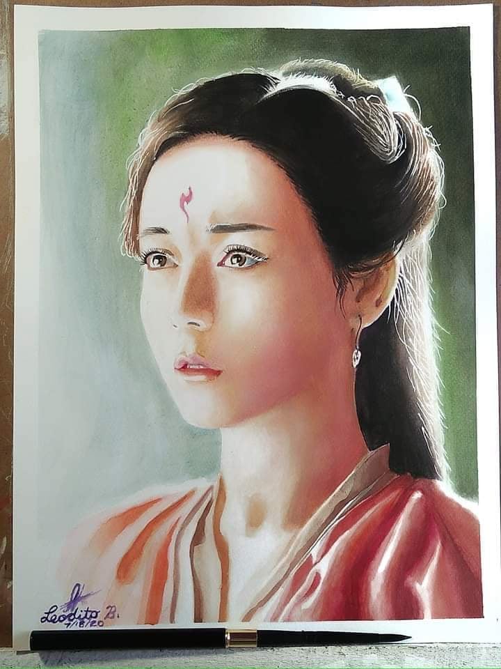 DANAO LAD WINS SOUTH KOREA'S YOUTH ART CONTEST. This is one of the medium acrylic pieces that help an 18-year-old artist from Danao to win an youth art competition in South Korea. 