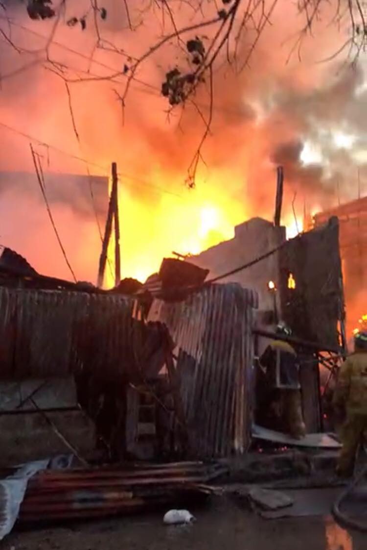 A Monday morning fire in Sitio Club Kawayan in Barangay Mambaling, March 15. 