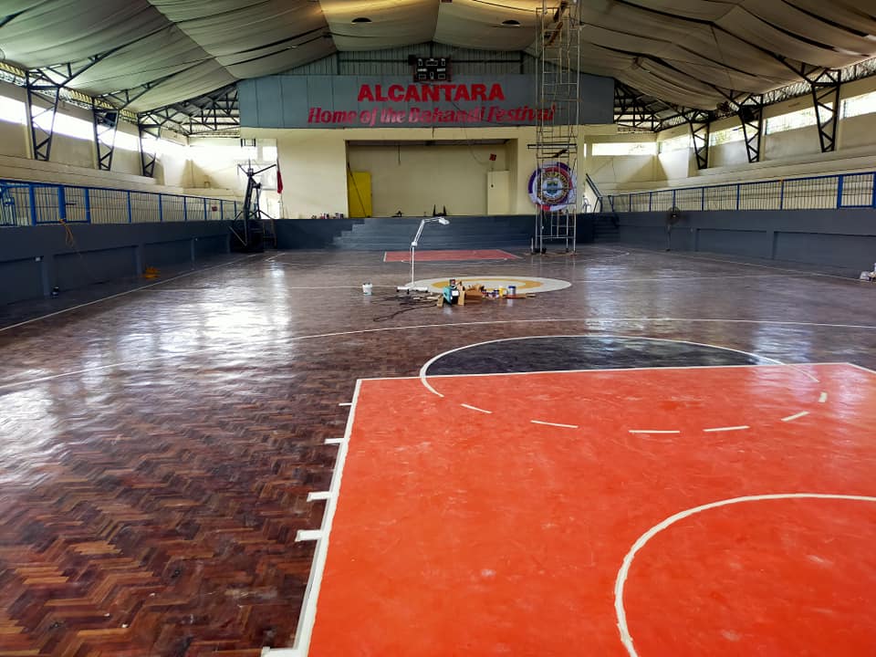 Renovations for the Alcantara gymnasium, which is the venue for the Vismin Super Cup basketball tournament is 90 percent complete. | Contributed photo