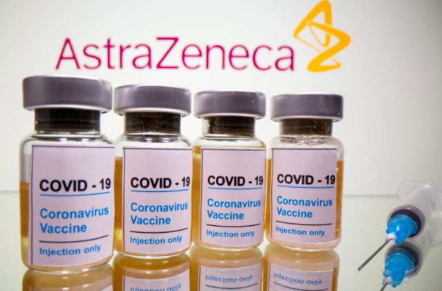 VVOC ASSURES ONLY FEW WASTED VACCINES IN CV. FILE PHOTO: Vials with a sticker reading, “COVID-19 / Coronavirus vaccine / Injection only” and a medical syringe are seen in front of a displayed AstraZeneca logo in this illustration taken October 31, 2020. REUTERS/Dado Ruvic
