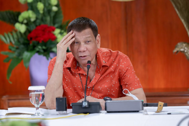 President Rodrigo Duterte. RICHARD MADELO/PRESIDENTIAL FILE PHOTO