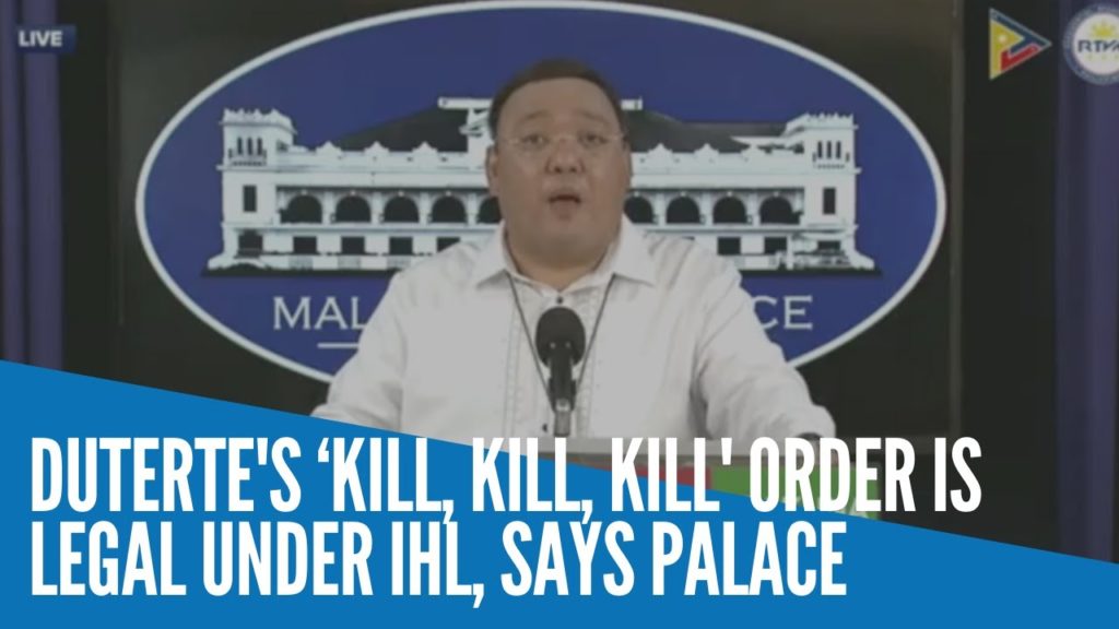 Presidential Spokesperson Harry Roque during a press briefing at Malacañang.