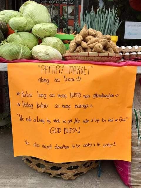 SAN FERNANDO COMMUNITY PANTRY. Cabbage and other vegetables bought from farmers in Mantalongon in Dalaguete town will be available for the San Fernando community pantry set up by Maria Gracia on Monday. 
