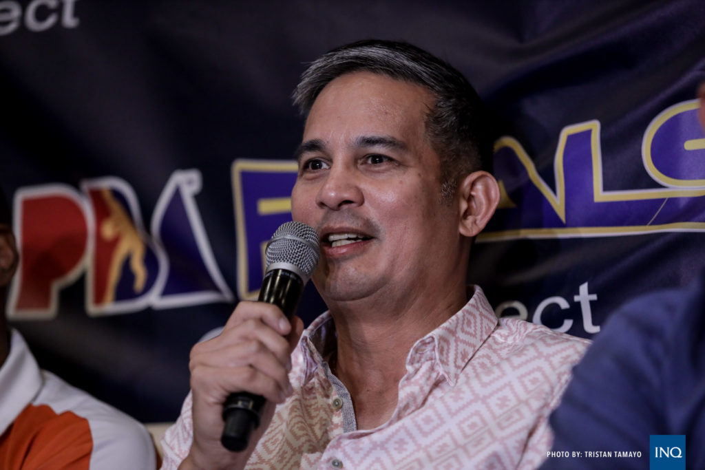 SBP PRESIDENT. Alfredo Panlilio, Samahang Basketbol ng Pilipinas (SBP) president, 
