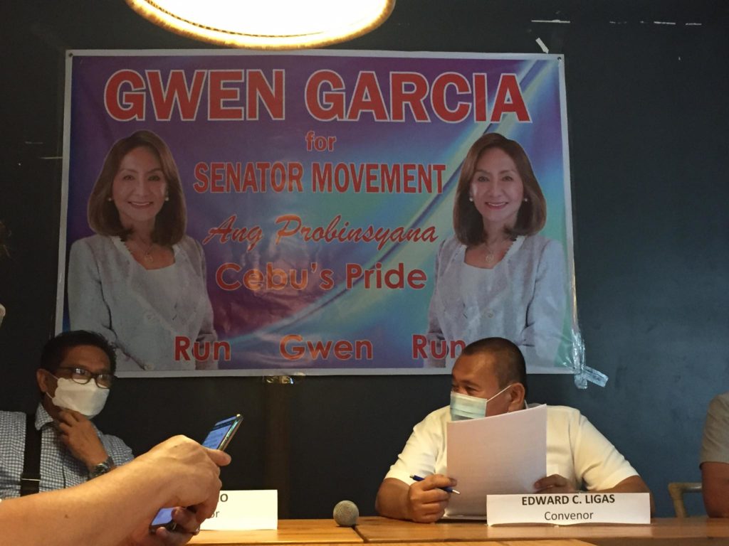 PUSHING GOVERNOR GARCIA: A group is pushing for Cebu Governor Gwendolyn Garcia to run for senator in the coming 2022 elections. | Futch Anthony Inso