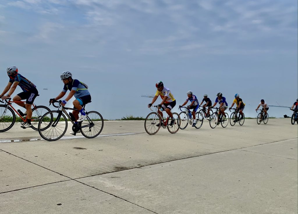 Cyclists warned, given a week to follow health protocols or else .... In photo are Cyclists practicing at the Il Corso grounds at the South Road Properties in Cebu City in this photo taken April 27, 2021. CDN Digital photo | Brian J. Ochoa