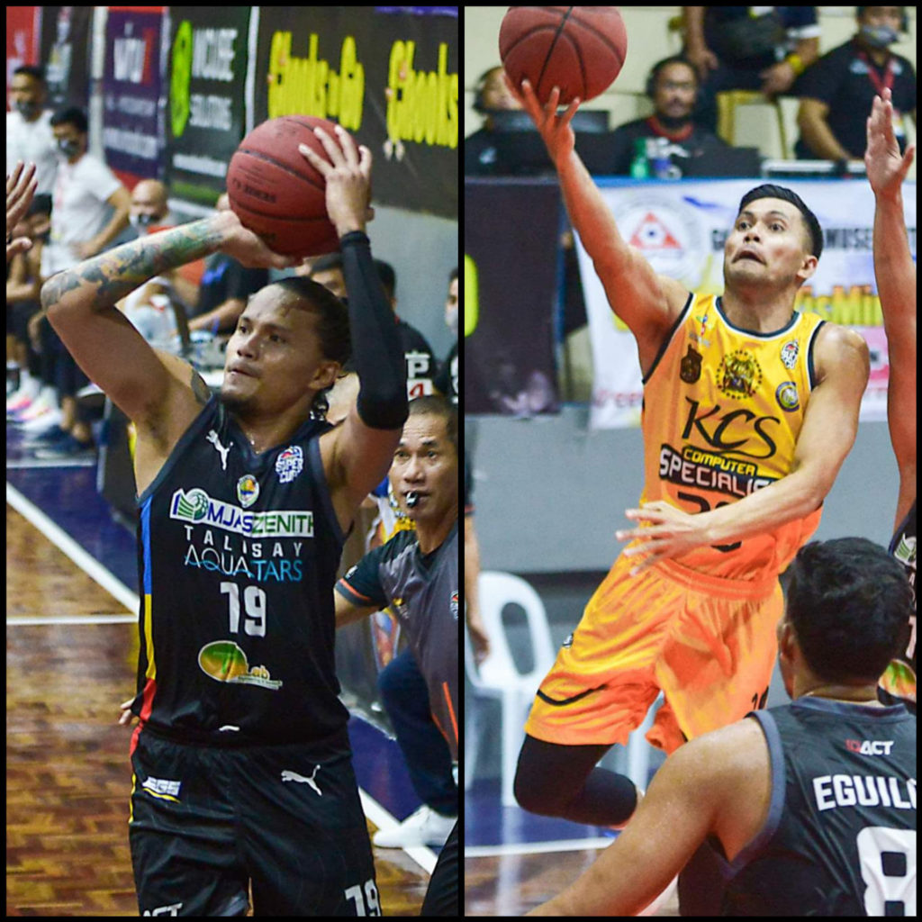 The Aquastars' Paulo Hubalde (left) and the Specialists' Gryann Mendoza (right) will duel it out in tomorrow's game one of the best-of-three finals series of the Chooks-to-Go Pilipinas VisMin Super Cup