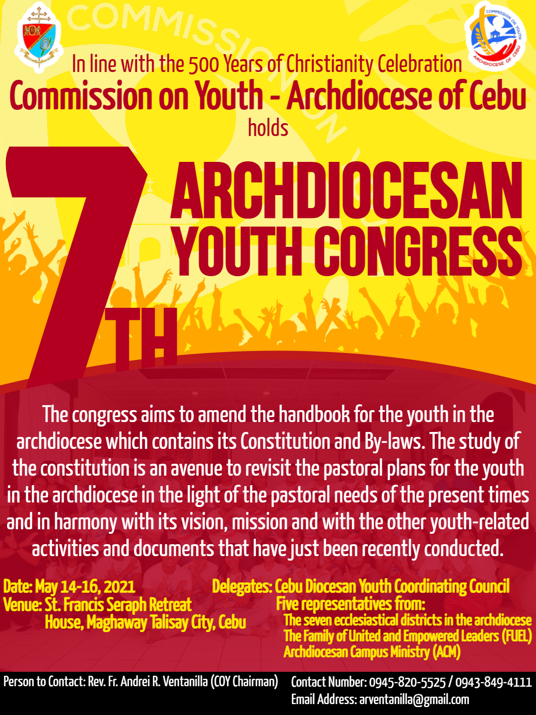 Cebu Archdiocesan Youth Commission to hold congress on May 1416 Cebu