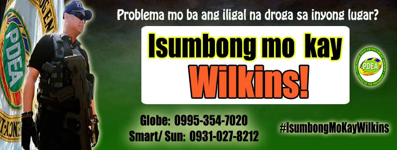 PDEA-7 urges public to continue reporting drug actvities through the agency's Isumbong Mo Kay Wilkins page.