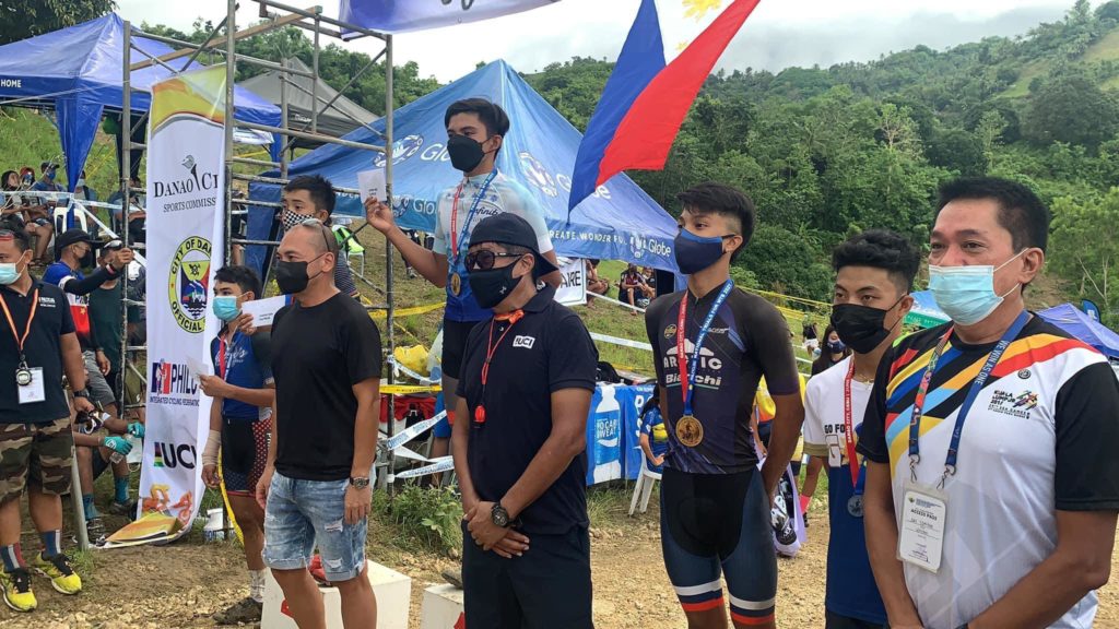 Gart Gaerlan of Mamburao, Occidental Mindoro places first in the men junior's division of the Phiilppine National MTB XCO Championships in Danao City on Sunday, June 13. | Contributed photo