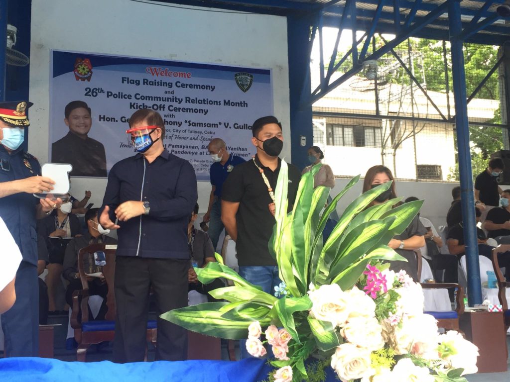 BARANGAYANIHAN THEMED EVENT. Talisay City Mayor Gerald Anthony Gullas is the guest of the PRO-7 PCR month celebration.