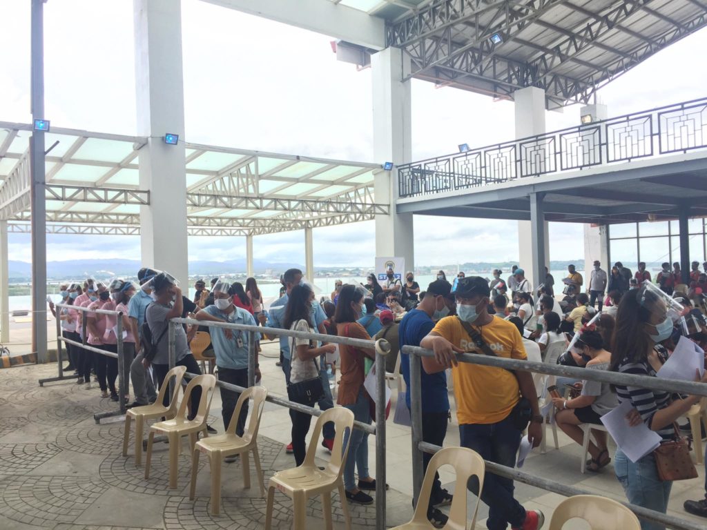 The new Lapu-Lapu City vaccination center in Island Central Mall in Barangay Ibo accommodates several walk-in vaccinees today. | Futch Anthony Inso