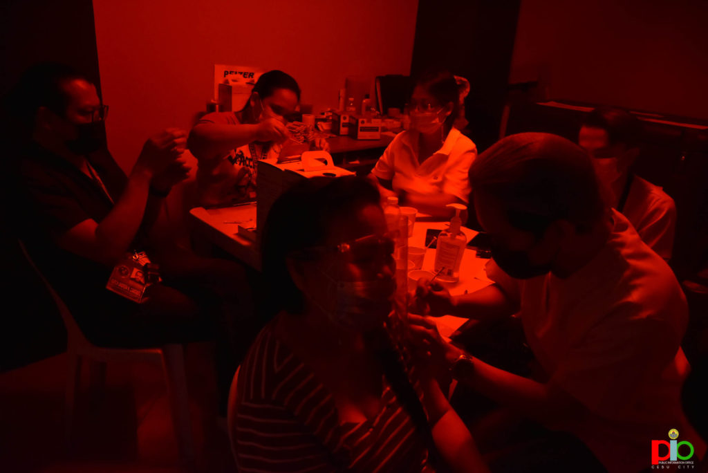 200 SPUTNIK SECOND DOSES LEFT UNCLAIMED. In photo is the red vaccinations rooms in Cebu City for Sputnik V.