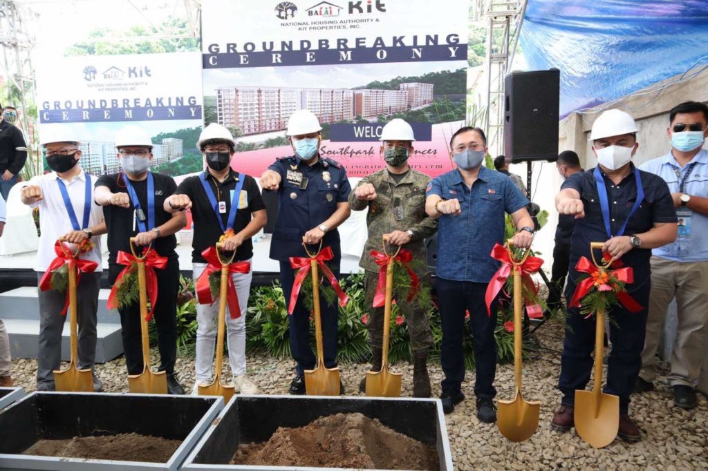 South Park Residences, a housing project for soldiers, policemen and government employees, breaks ground in Barangay Pulangbato, Cebu City on Friday, July 9. | Contributed photo