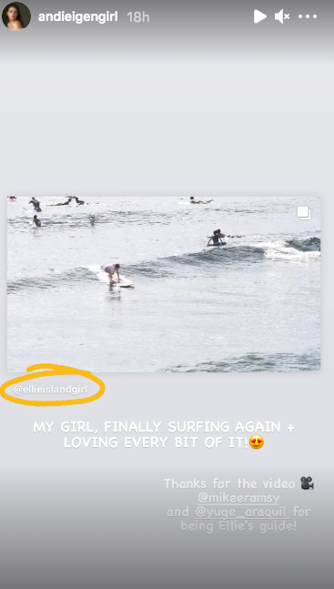 Ellie riding some baby waves in Siargao.