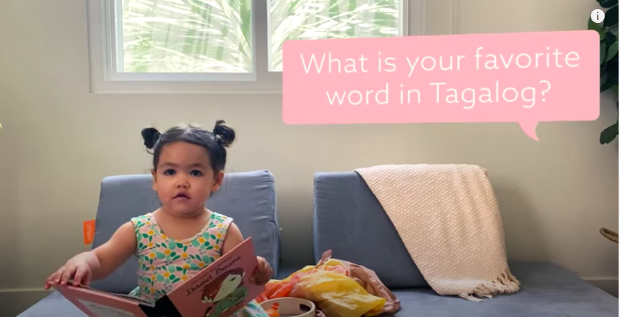 2-year-old baby girl of US the Duo shares her favorite Tagalog word.