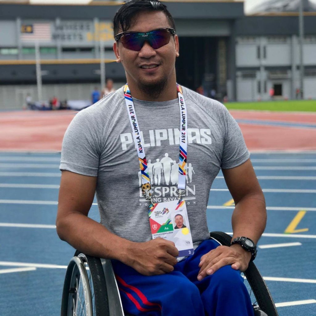 Wheelchair trackster Jerrold Mangliwan. | Photo from Mangliwan's FB account