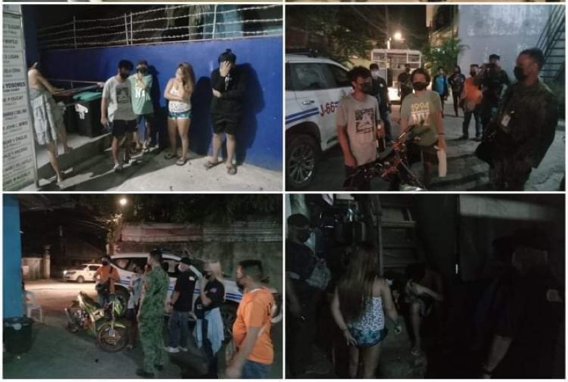 Guadalupe quarantine violators caught. These are photos taken during the Oplan Puyo of Guadalupe Police Station on Monday, August 17. | Photo from Guadalupe Police Station (file photo)