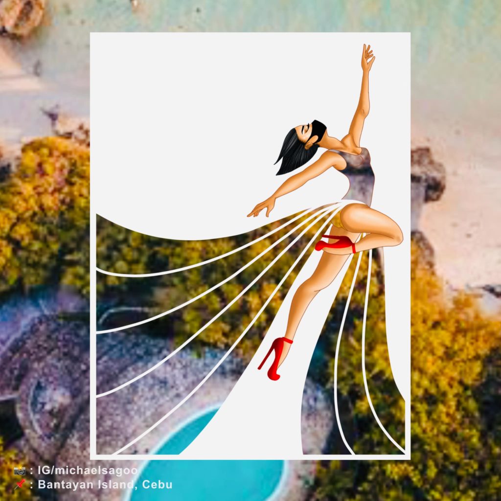 Boosting tourism. A tourism student is helping boost tourism with his digital illustration cutouts such as this photo of the Bantayan Island in Cebu.