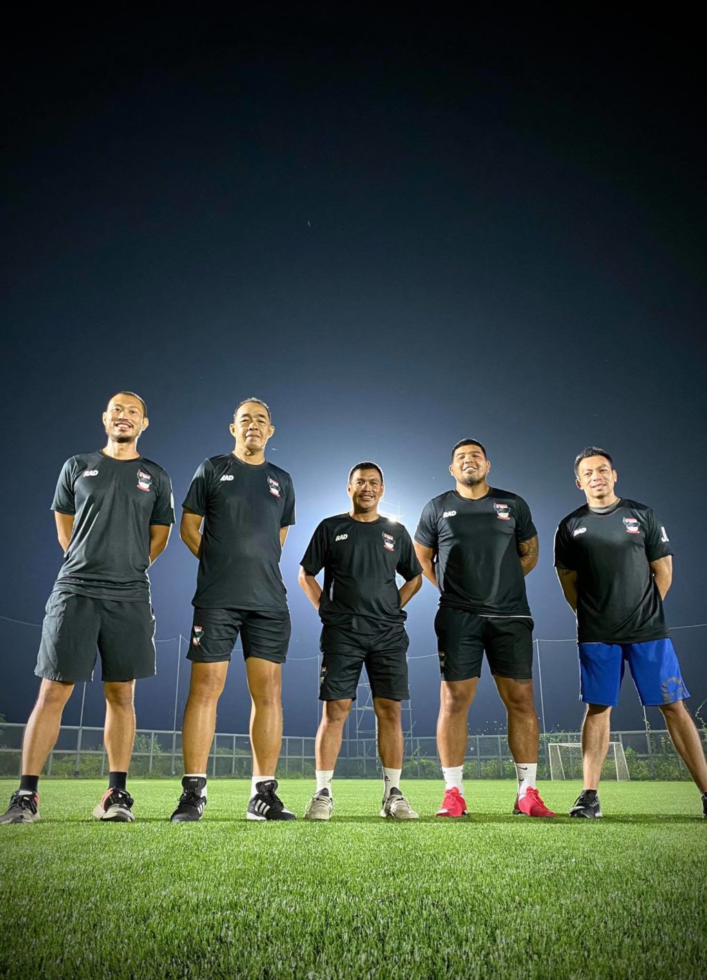 These are the best homegrown coaches that will help Dynamic Herb Cebu Football Club in the Philippine Football League (PFL). They are Physiotherapist Mark Kevin Uy (from left), Assistant Coach Alex Ballesteros, Head Coach Oliver 'Bing-Bing' Colina, Goalkeeping Coach Ref Cuaresma and Strength and Conditioning Coach Carlo Jun Sumayang. | Contributed Photo