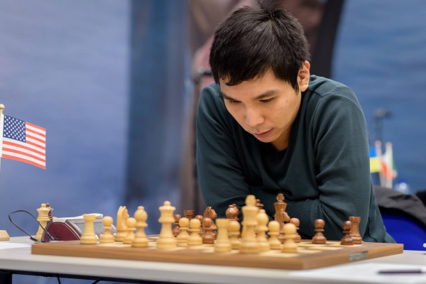 Super GM SO. Super Grandmaster Wesley So sends his message to PCAP organizers during the opening of this edition of PCAP online tournament. | Inquirer file photo