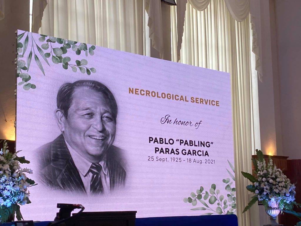 GARCIA ON NECROLOGICAL SERVICE AT CAPITOL. A necrological service for the late Governor Pablo "Pabling" Garcia is held at the Capitol today, Sept. 24. | Mae Fhel Gom-os