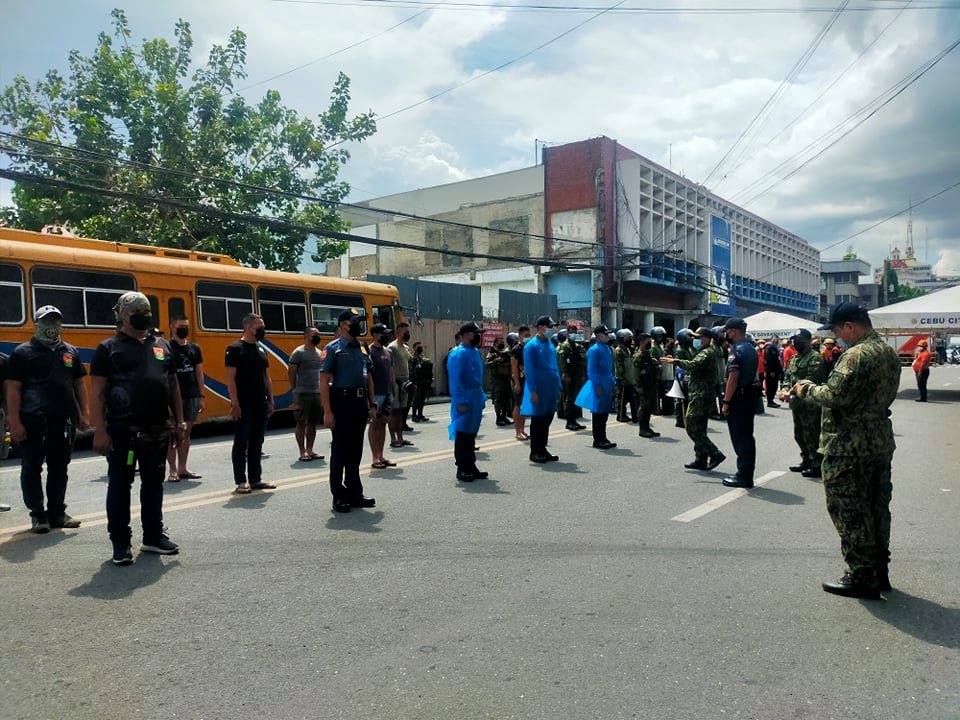 The Cebu City Police and the Comelec Cebu City conduct a simulation of the security measures to be implemented at the filing of certificate of candidacy which starts tomorrow, October 1. | Dyrecka Letigio 