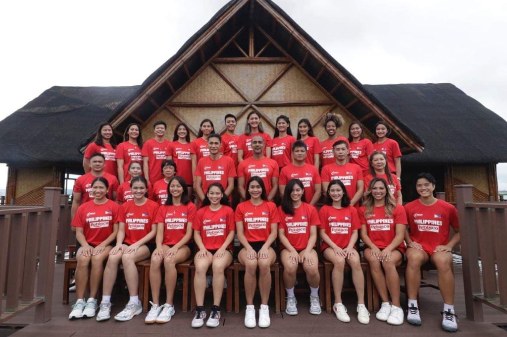 PH WOMEN'S TEAMS TO COMPETE IN THAILAND VOLLEYBALL TOURNEY. In photo is Team Rebisco, one of two Filipino teams to compete in the Asian Women's Volleyball Championship in Thailand.