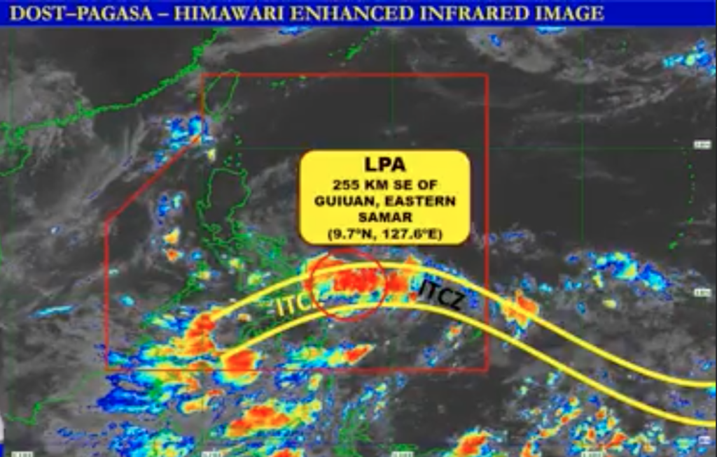 CLOUDY SKIES AND RAINSHOWERS EXPECTED OVER METRO CEBU. This weather situation is expected due to an LPA spotted over Eastern Samar as shown in the weather photo of Pagasa.
