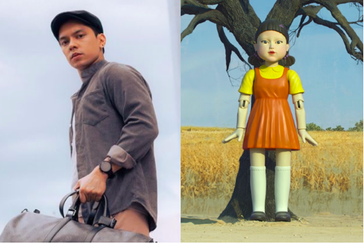 Carlo Aquino and the Squid Game doll.