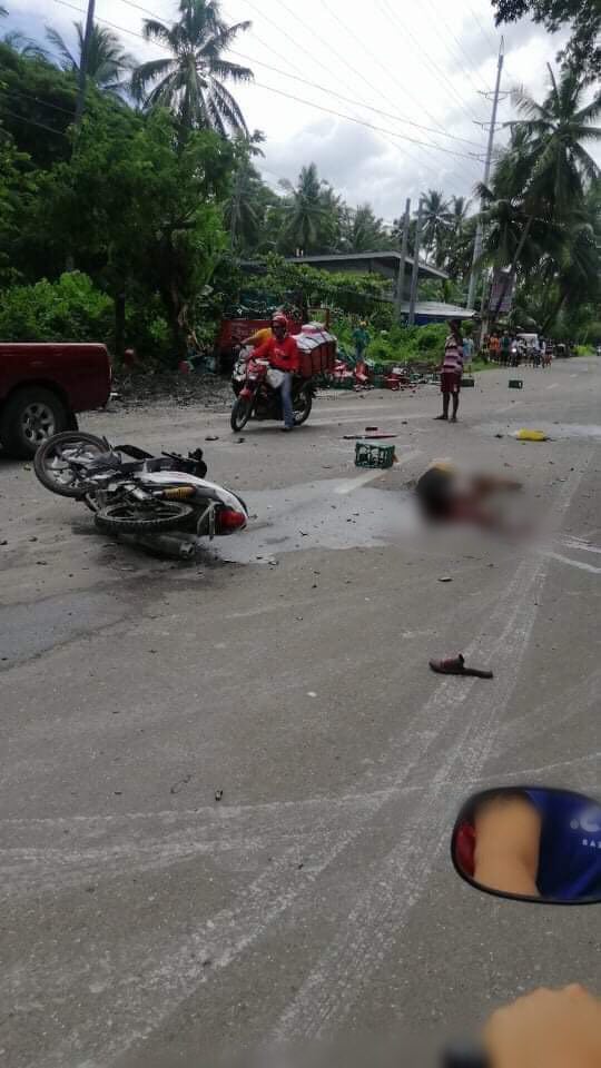 Ginatilan accident: Man dead, wife injured after delivery truck rear-ended their motorcycle in this southern town at past 10 a.m. today.