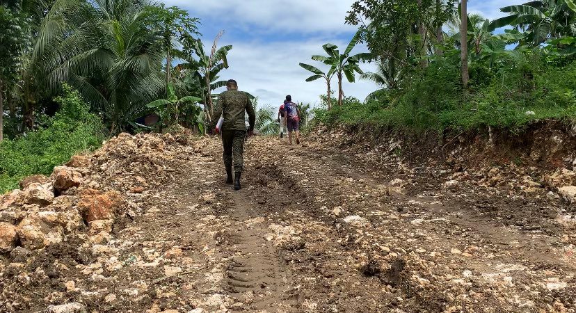 The 800-meter road connecting Barangays Cotcoton and Bulyogan in Dumanjug town will benefit students of Barangay Cotcoton, who can now have easier access to their high school in Barangay Bulyogan. | Pegeen Maisie Sararaña 