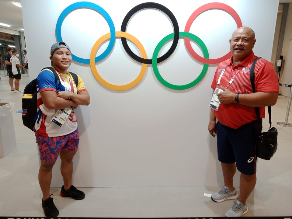 Elreen Ando (left) and Ramon Solis (right) during the Tokyo Olympics. | Contributed Photo